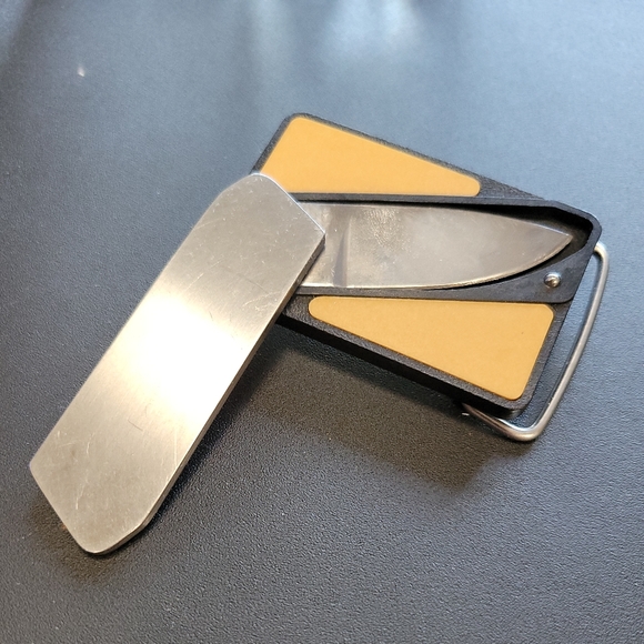 VINTAGE GERBER TOUCHE BELT BUCKLE COMPLETE - Picture 2 of 7